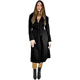 Cashmere Boutique: Women's Full Length Belted Coat in 100% Pure Cashmere (Color: Black, Camel | Sizes: 2/4/6/8/10/12/14)
