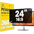 F FORITO 24 Inch 16:9 360°Privacy Screen Protector for Computer Monitor, Removable Eye Protection Anti Blue Light Anti Glare Computer Screen Privacy Shield for All 24" Widescreen Monitors