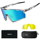 VOZAPOW Polarized Cycling Glasses for Men Women, PC Lens UV Protection Sports Sunglasses for Running Baseball Softball
