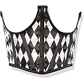 Daisy corsets womens Lavish Black & White Diamond Satin Open Cup Waist Cincher