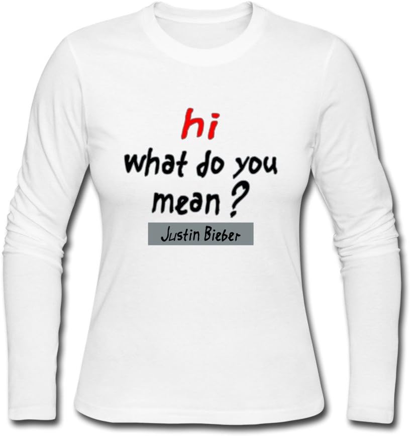IGOG Justin Bieber What Do You Mean Women's T-Shirts With Crew Neck Long Sleeve