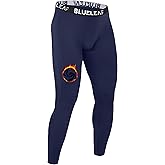 Blueleaf Men's Thermal Compression Pants Fleece Lined Athletic Tights Leggings Sports Base Layer Bottoms Cold Weather Gear