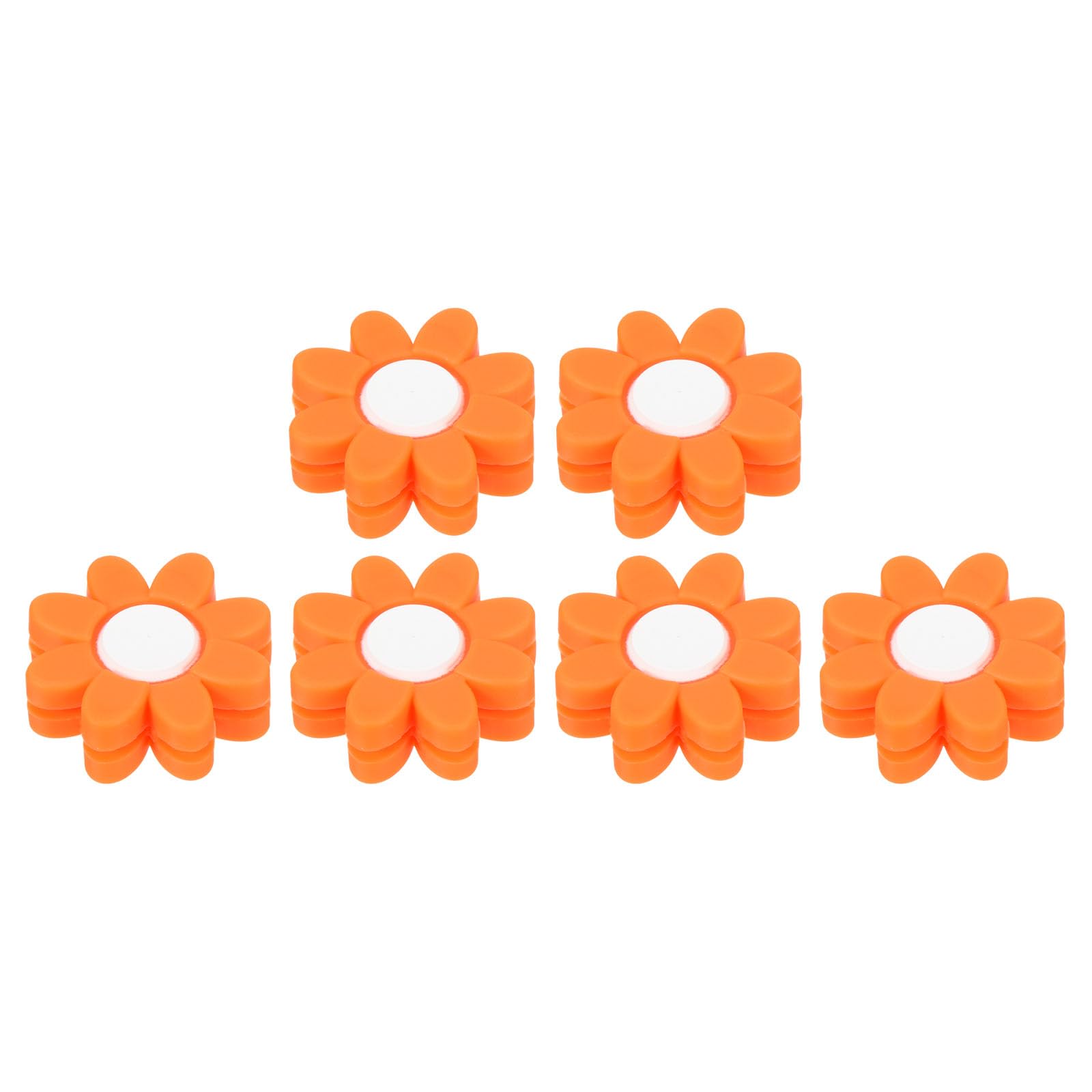 M METERXITY 6 Pack Tennis Vibration Dampener - Racket Shock Absorber, Silicone Racket String Damping, Apply to Tennis Racket (24mm, Orange)