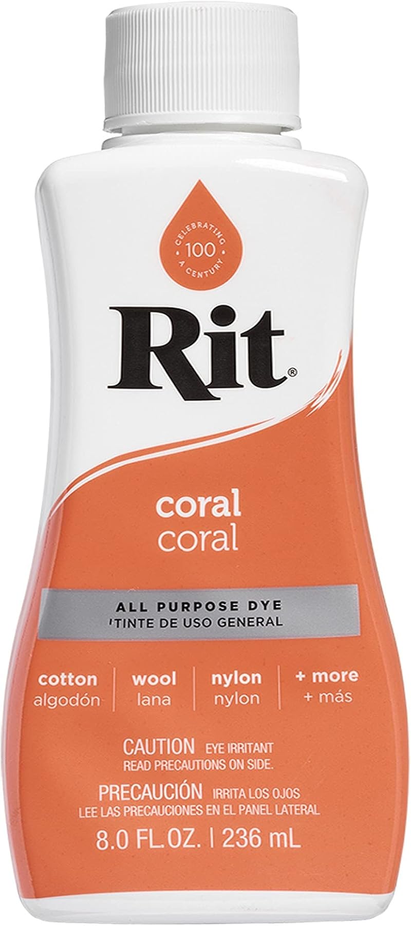 Rit Dye Liquid 8oz Coral Dye Rit Brand Fabric Coloring