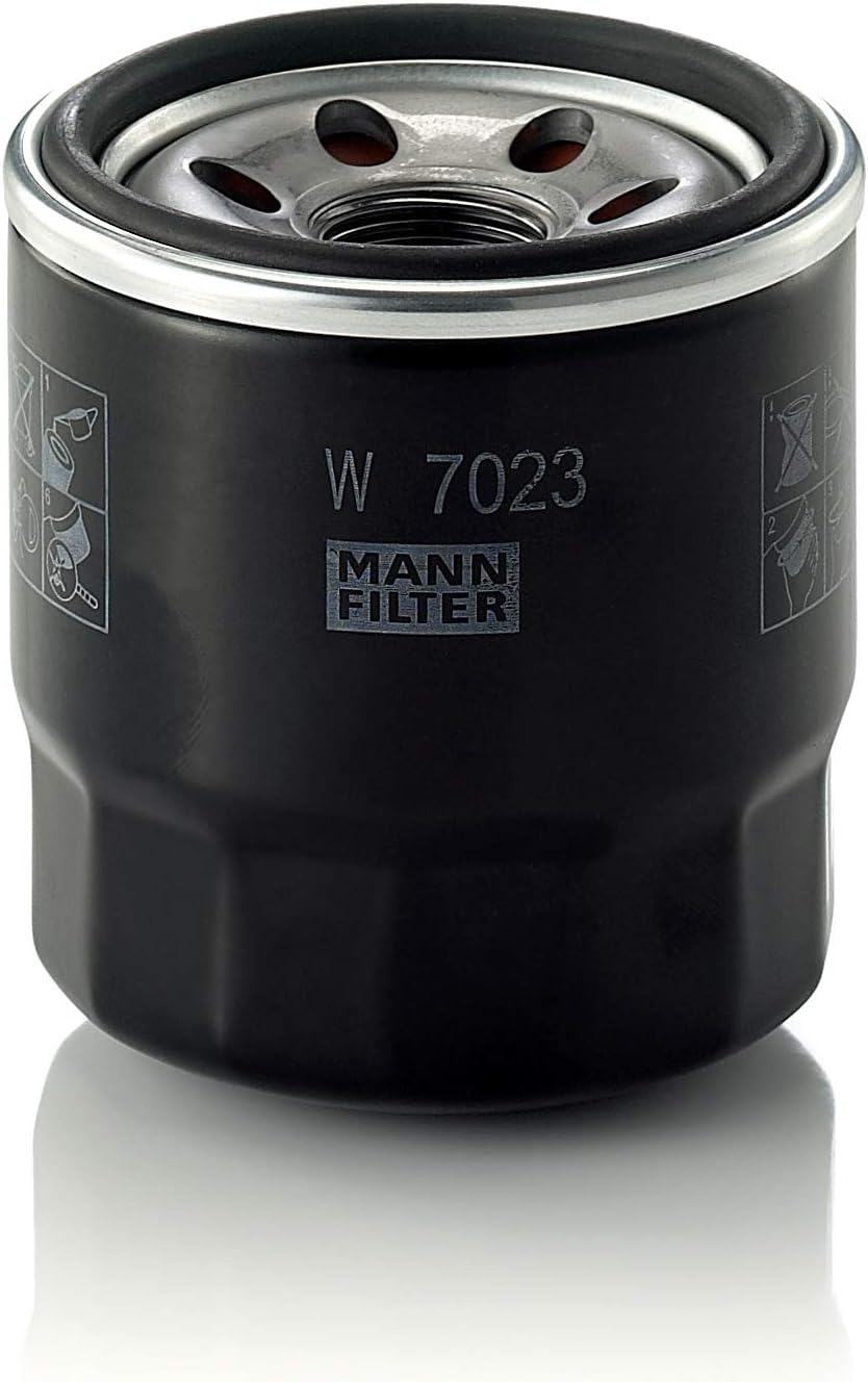 MANN-FILTER W 7023 Oil Filter - for Cars + Transporters, White, Single pack