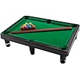 Mini Pool Table Set Portable Small Tabletop Billiards Game with 2 Sticks, 16 Balls and Triangle for Travel Party