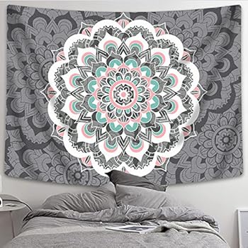 Sunm Boutique Tapestry Wall Hanging Indian Mandala Tapestry Bohemian Tapestry Hippie Tapestry Psychedelic Tapestry Wall Decor Dorm Decor(Colorful,59.1