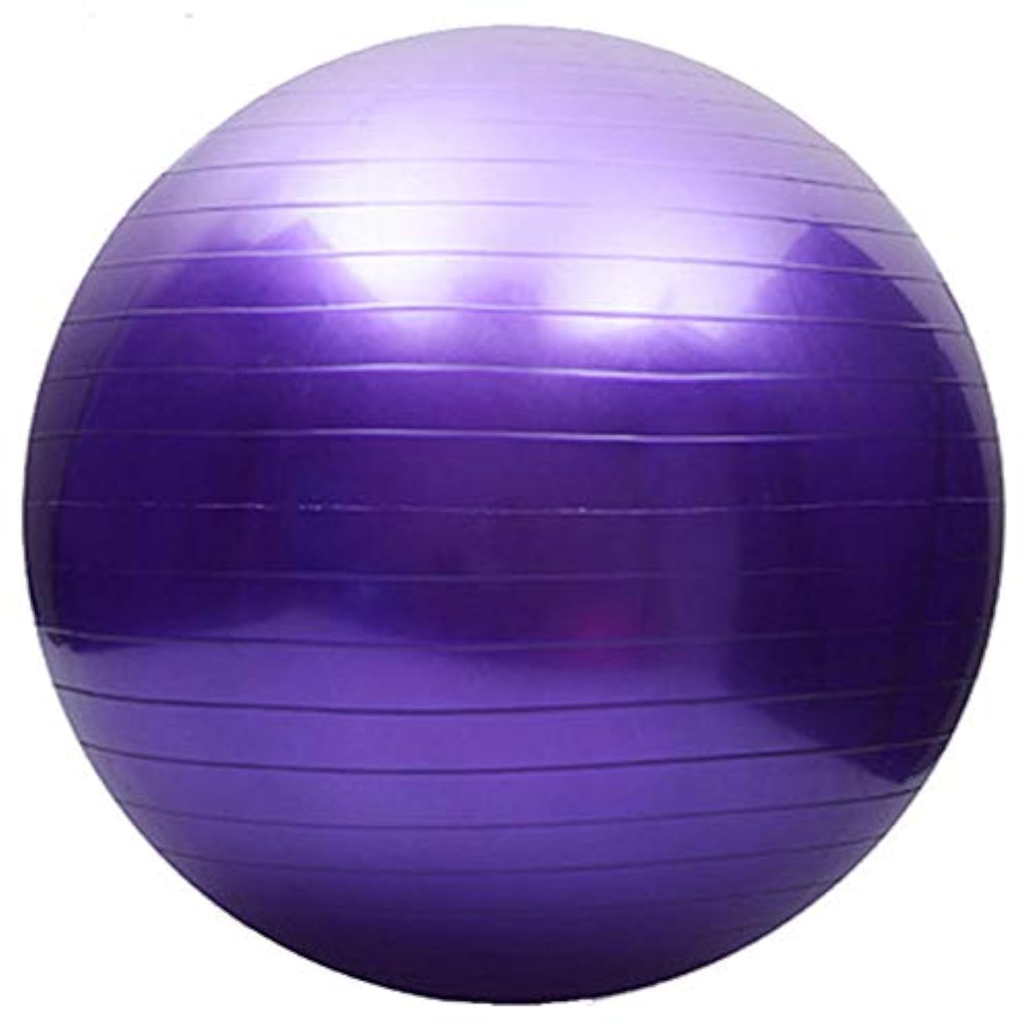 Fortitude Sports Exercise Ball With Pump | Yoga Swiss Ball For Fitness, Pilates, Home and Gym | Anti Burst, Anti Slip Balance Ball in 55, 65, 75cm Sizes (55cm, Purple)