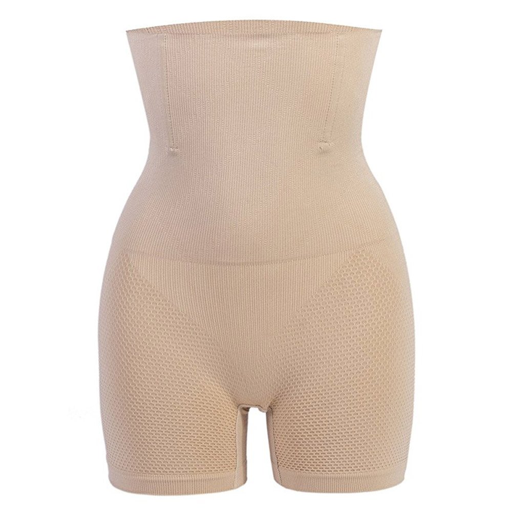 Miss-Loly Women\'s Mid Thigh Shapewear Hi-Waist Tummy Control with Butt Compression Shorts Nude XL/2XL