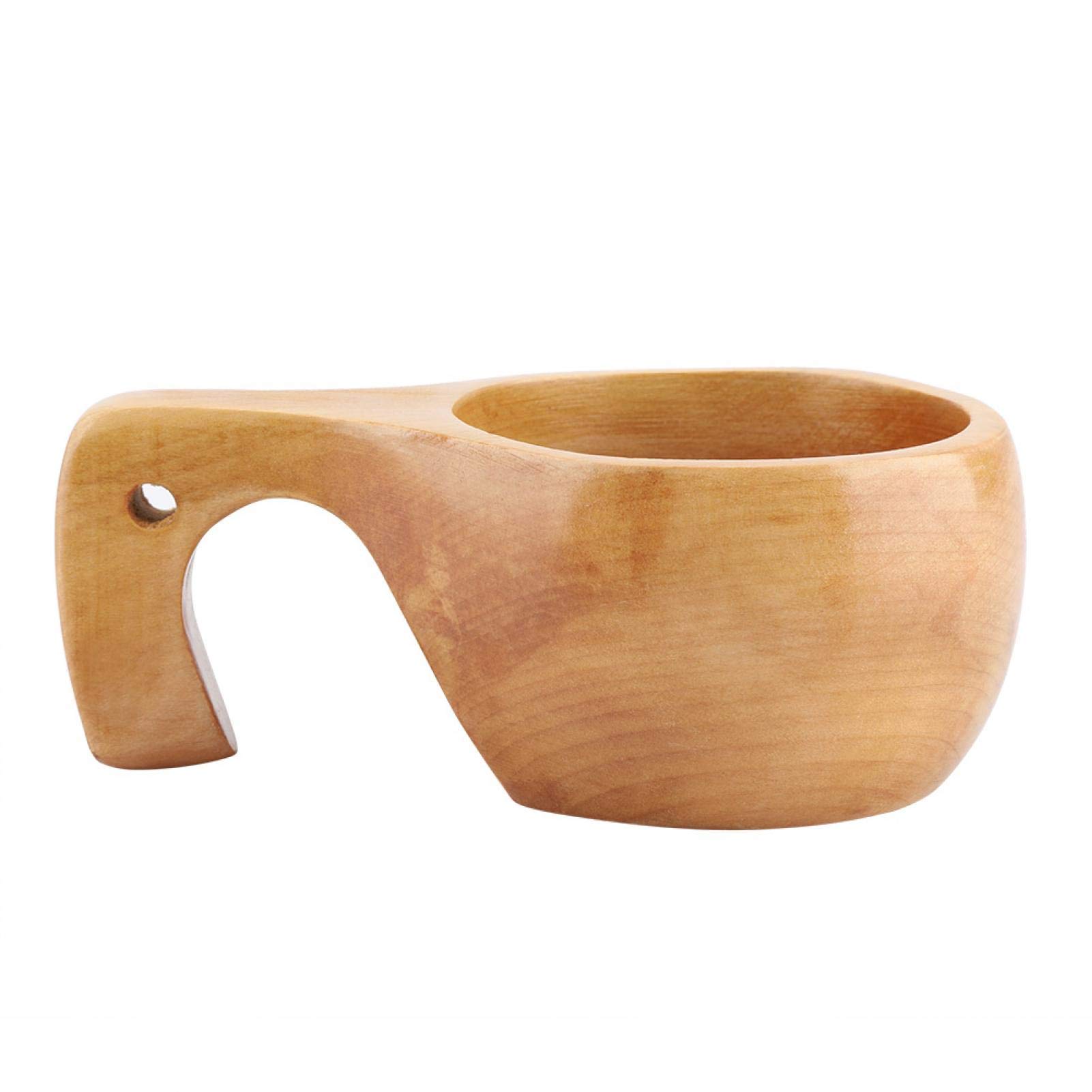 Wooden Mug Cup Wooden Camping Drinking Mug Natural Wood Drinks Mug Cup for Coffee, Tea and Milk(#3)