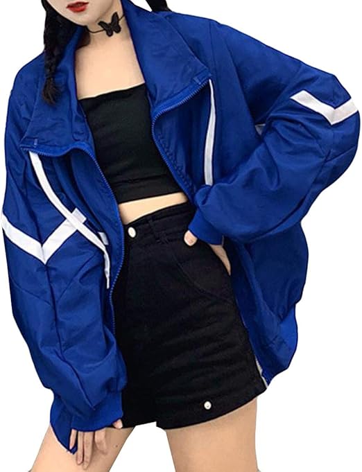 Amazon Mengfanラッシュパーカー レディース Ma 1 シンプル 夏 薄手 コート レディース ブルゾン ゆったり ジャケット レディース おしゃれ 日焼け止め コート トップスブルー コート ジャケット 通販