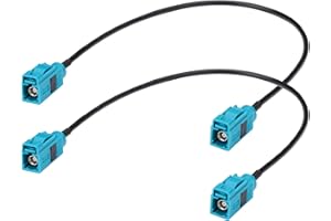 CAPChang Vehicle Antenna Extension Cable 2-Pack 12inch/1FT/30cm FAKRA Z Female to Female Car Radio Extension Cable, Compatible with Sirius XM, GPS, FM/AM Radio, TEL Telematics, and Bluetooth Module