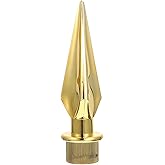 BESPORTBLE Golden Plastic Flag Head Topper for Office Conference Flagpole - 8.26 Inch Durable Flag Pole Ornament for Outdoor and Indoor Use