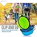 Starling's Collapsible Dog Travel Bowl - Water & Food Bowl Set By Silicone BPA Free & FDA Approved- W/D-Ring. Foldable, Portable - Ideal for Traveling, Hiking, Camping.