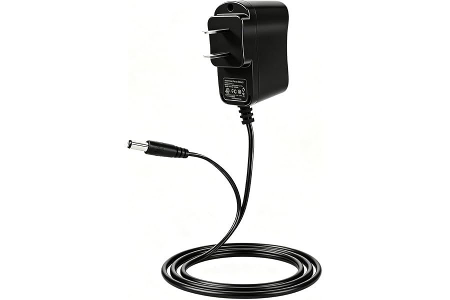 PINSYU 5V 1A Power Cord for Crosley, Retrolife, Victrola Record Players | DC 5.5x2.1mm connector, 3.28ft cord. Input 100-240V, output 5V 1A. 6 safety protections. Not for 6V/9V/12V devices.