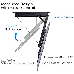 Yegosh Electric Ceiling TV Mount, Remote Adjustable