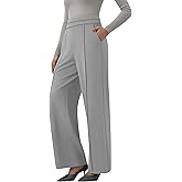 TOPYOGAS Women's High Waisted Straight Leg Work Pants Business Casual Office Dress Pants with Pockets