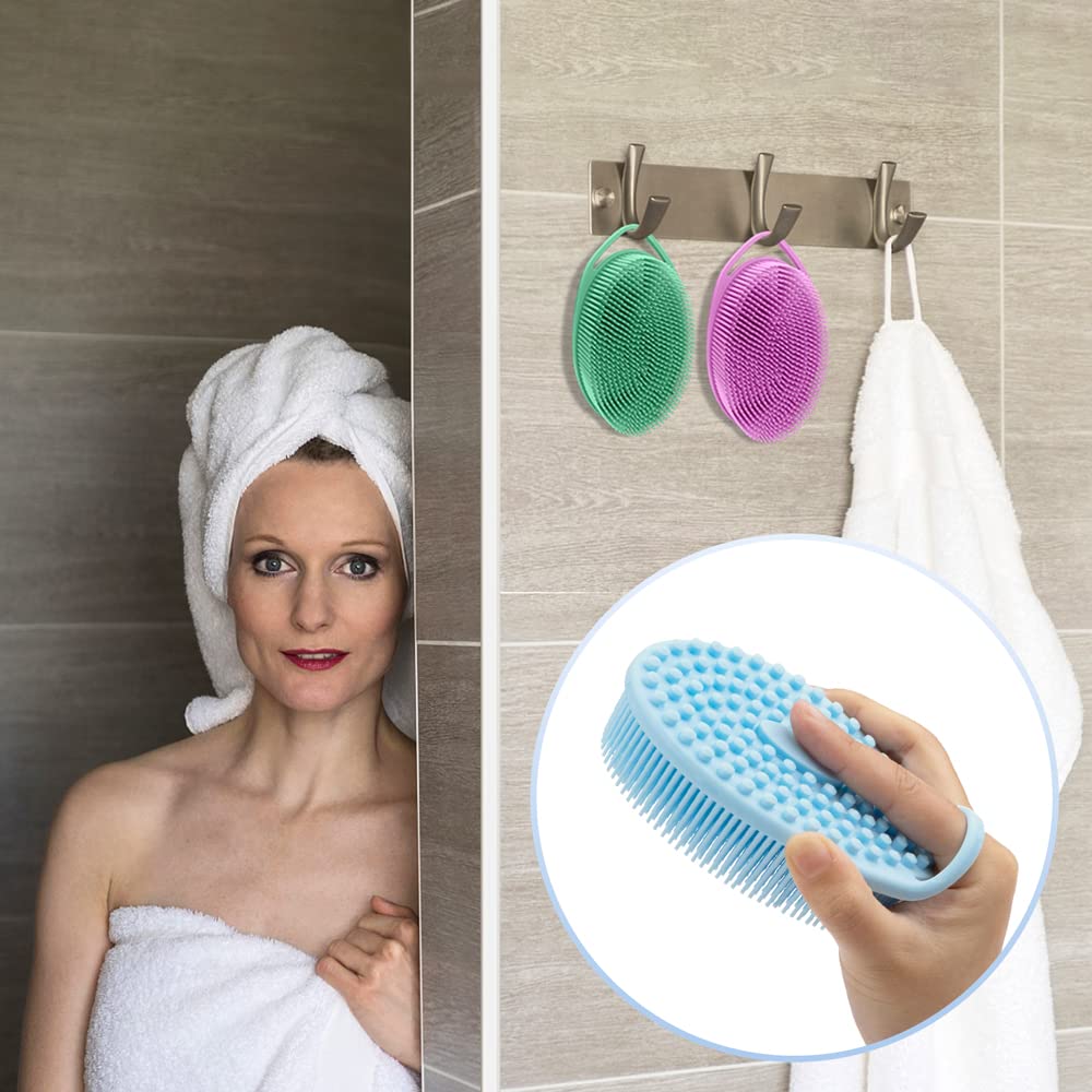 Mua 3 Pack Silicone Body Scrubber, Exfoliating Body Scrubber, Soft