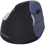 Evoluent VerticalMouse 4 Right Wireless - Metallic Blue, Black (VM4RW)