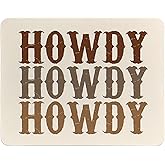 Rusenbao Western Mouse Pad, Western Desk Accessories, Howdy Small Mouse Pads for Desk, Non-Slip Rubber Base Mouse Pads for Wireless Mouse, Computers, Laptop, Office, 9.5x7.9 Inch