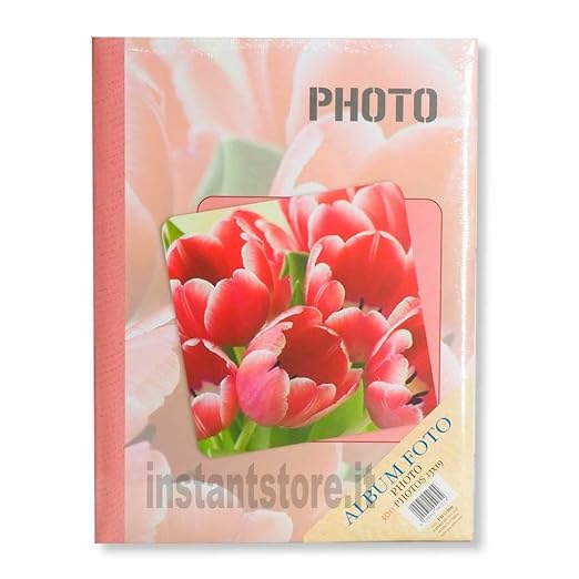 title=Album fotografico 300 foto 13x19 13x18 Portafoto Raccoglitore a fantasie- Rosa