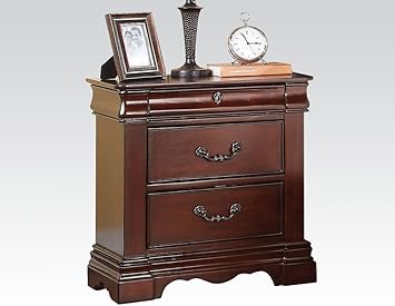 Amazon Com Acme Furniture 20733 Estrella Nightstand Dark Cherry One Size Furniture Decor