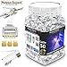 RJ45 CAT5 CAT5e Passthrough Connectors (50 PCS),Gold Plated 3 Micron 3u, High Performance 3 Prong Pins (CAT5/5e/50 PCS) (Packaging may vary)
