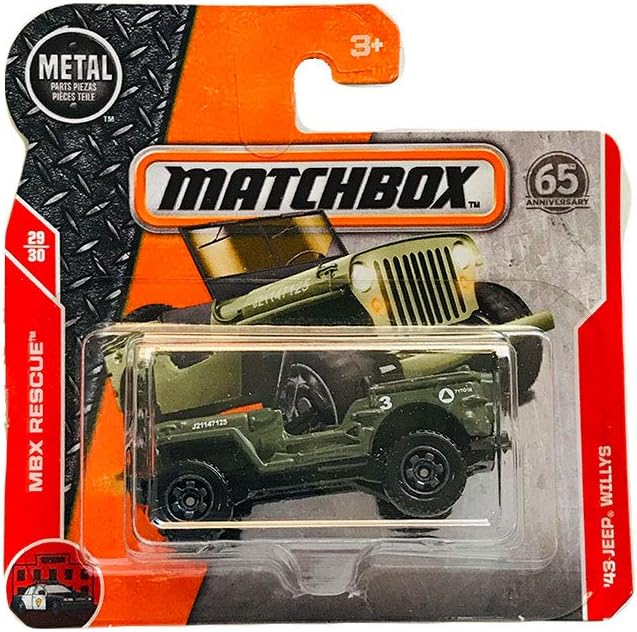 Matchbox '43 Jeep Willys MBX Rescue 29/30 2018 short card