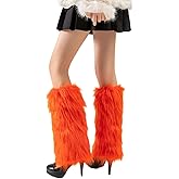 Varneliquo Women's Fluffy Faux Fur Leg Warmers, Soft Furry Fur Knee Boot Covers, Plush Leg Warmers For Christmas Halloween