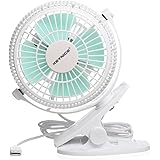 Keynice Mini USB Clip and Desk Personal Fan, Quiet Operation, Desk Fan, Desk Fans, mini fan, table fan,4 Inch 2 Speed Portable Cooling Fan USB Powered by NetBook, Computer MacBook, Power Bank, and PC, 360&deg; up and down ,for Home Office - White