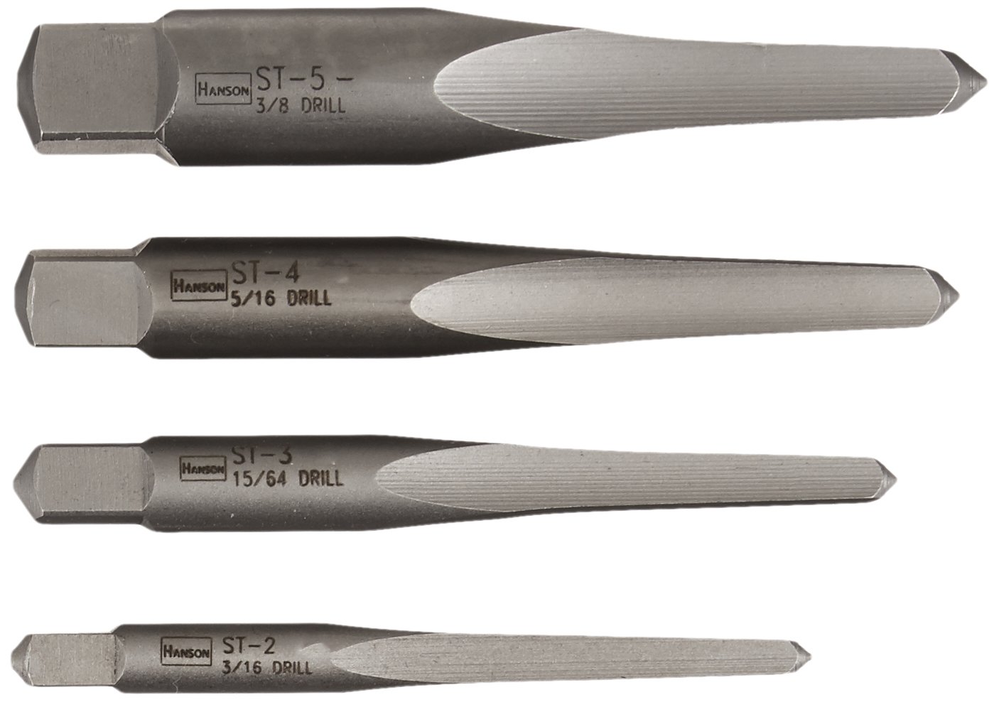 Irwin Tools 53625 Straight Flute Screw Extractors, 4 Piece Set