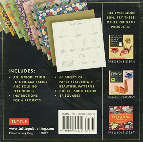 Origami Paper - Floral Designs - 6" - 60 Sheets: Tuttle Origami Paper: High-Quality Origami Sheets Printed with 9 Different Patterns: Instructions for 6 Projects Included