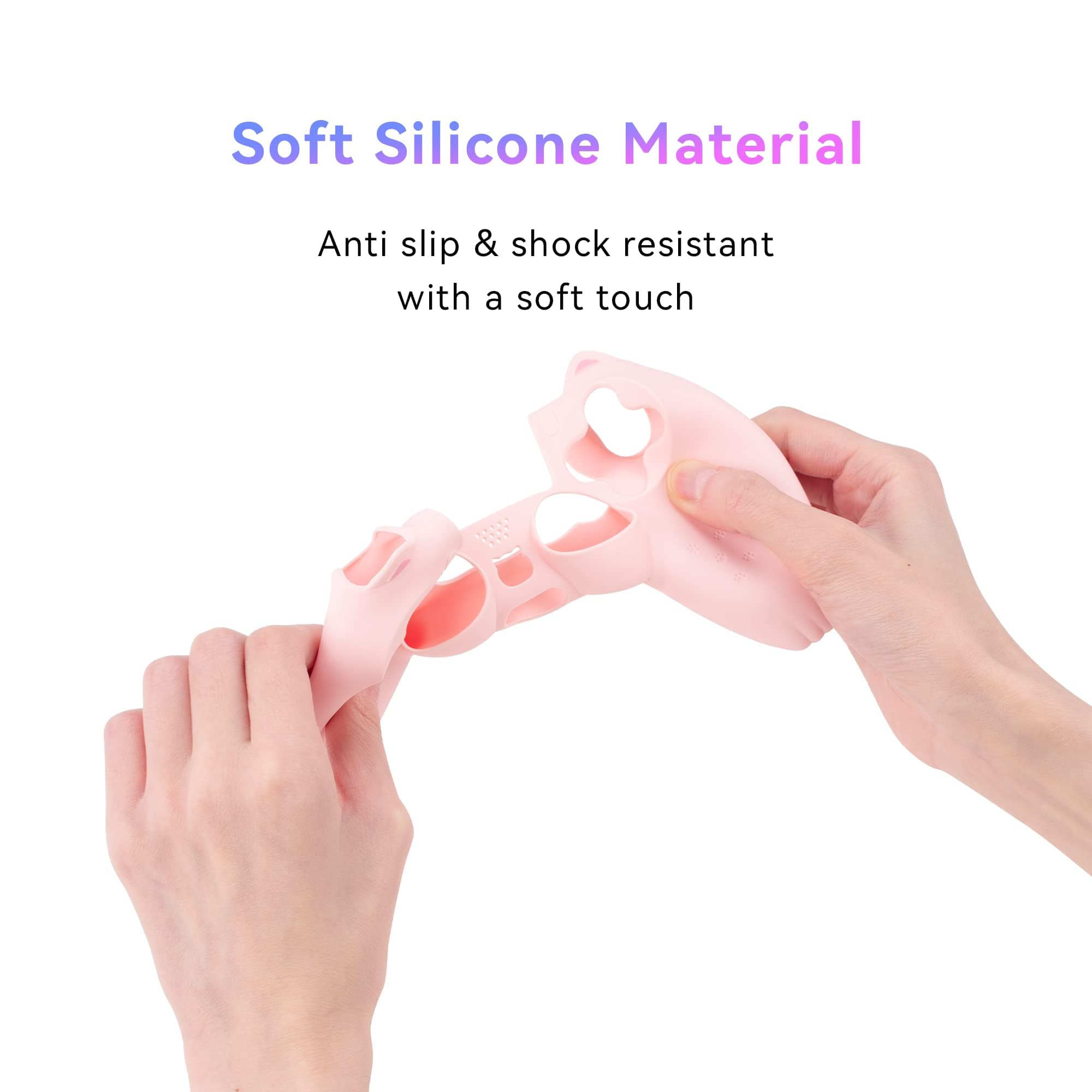 GeekShare Cat Paw PS4 Controller Skin Anti-Slip Silicone Skin Protective Cover Case for PS4 Wireless Controller -- Pink