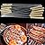 12Pcs BBQ Barbecue Skewer Grill Kabob Kebab Stick Flat Needle