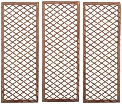 Selections Willow Trellis Framed Panel Garden Climbing Plant Support 120x45cm