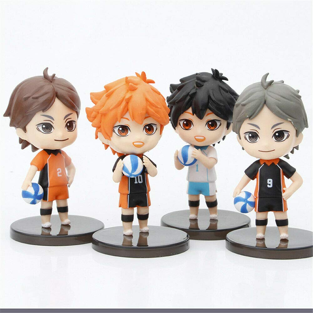 New Gift Idea Haikyuu Sugawara Koushi Oikawa Tooru Action Figure Doll Gift Kids Toy 4 PCS Durable