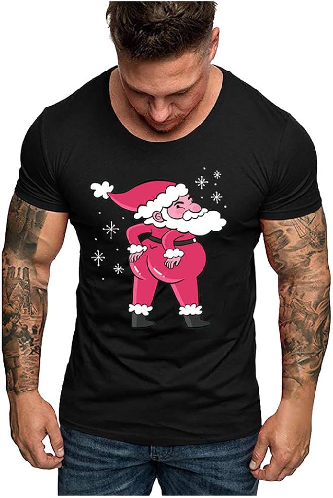 URSING XMas Herren TShirt Weihnachtsshirt lustig Baumwolle