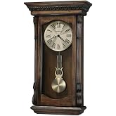 Howard Miller Albert Wall Clock II 549-507 &ndash; Acadia Finish with Quartz, Triple-Chime Movement