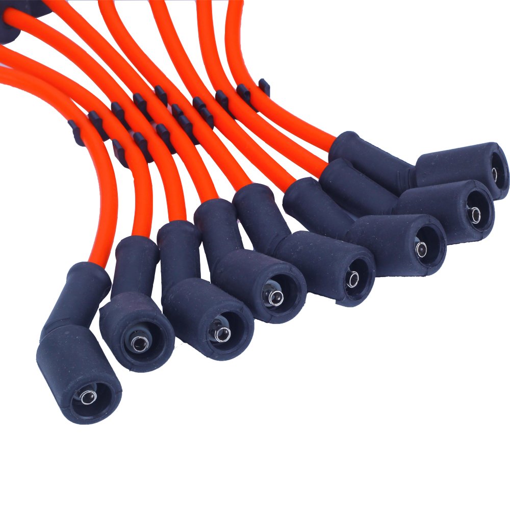 8mm Spark Plug Wires Sets Igniton Silicone Performance Cable Leads for