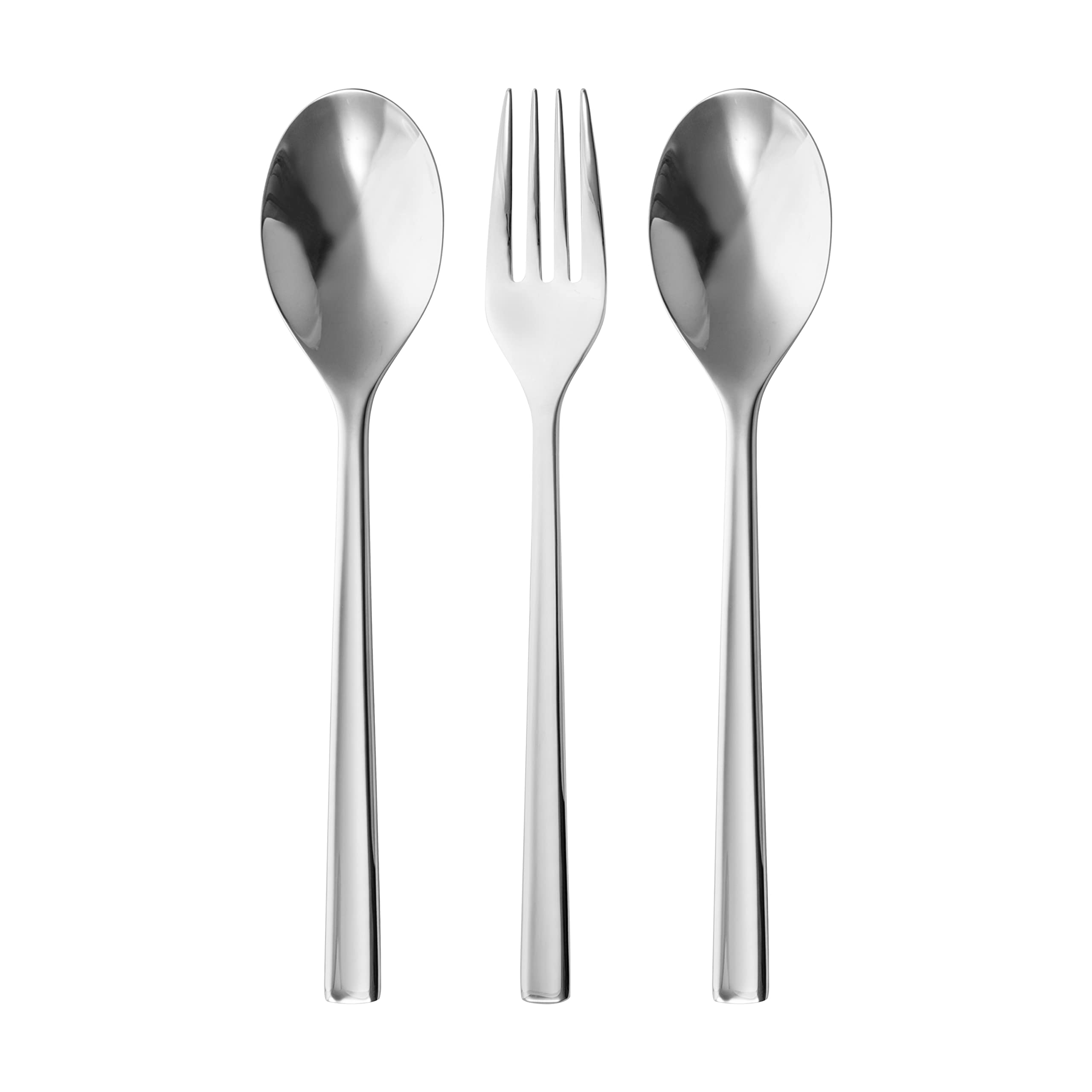 Robert Welch Blockley Bright 3 Piece Serving Set. Made from Stainless Steel. Dishwasher Safe.