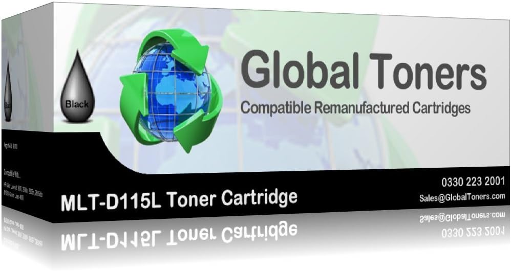 Global Toners Compatible MLT-D115L Laser Toner Cartridge for Samsung Printers Xpress SL-M2620, 2620ND, 2820DW, 2820ND, M2670FN, 2670N, 2870FD, 2870FW