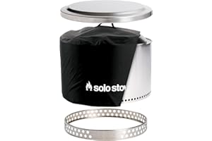 Solo Stove Yukon Amazon Exclusive Bundle | Smokeless Fire Pit with Stand, Lid & Shelter | Wood Burning Stainless Steel Campfire Pit with Ash Pan | Ideal for 6+ People | 27in Dia, 19in H, 59lbs