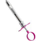 Color Handle Dental Anesthetic Syringe 1.8mL Carpule Capacity with Arrow Point Plunger | German Stainless Steel CE (1 Each) (1 Each - 1.8mL - Pink)