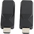 HDMI Transmitter and Receiver, 165ft RJ45 to HDMI Extender Over Single Cat5 Cat6 Ethernet Cable High Definition Multimedia Interface Long Distance Extensionr Adapter