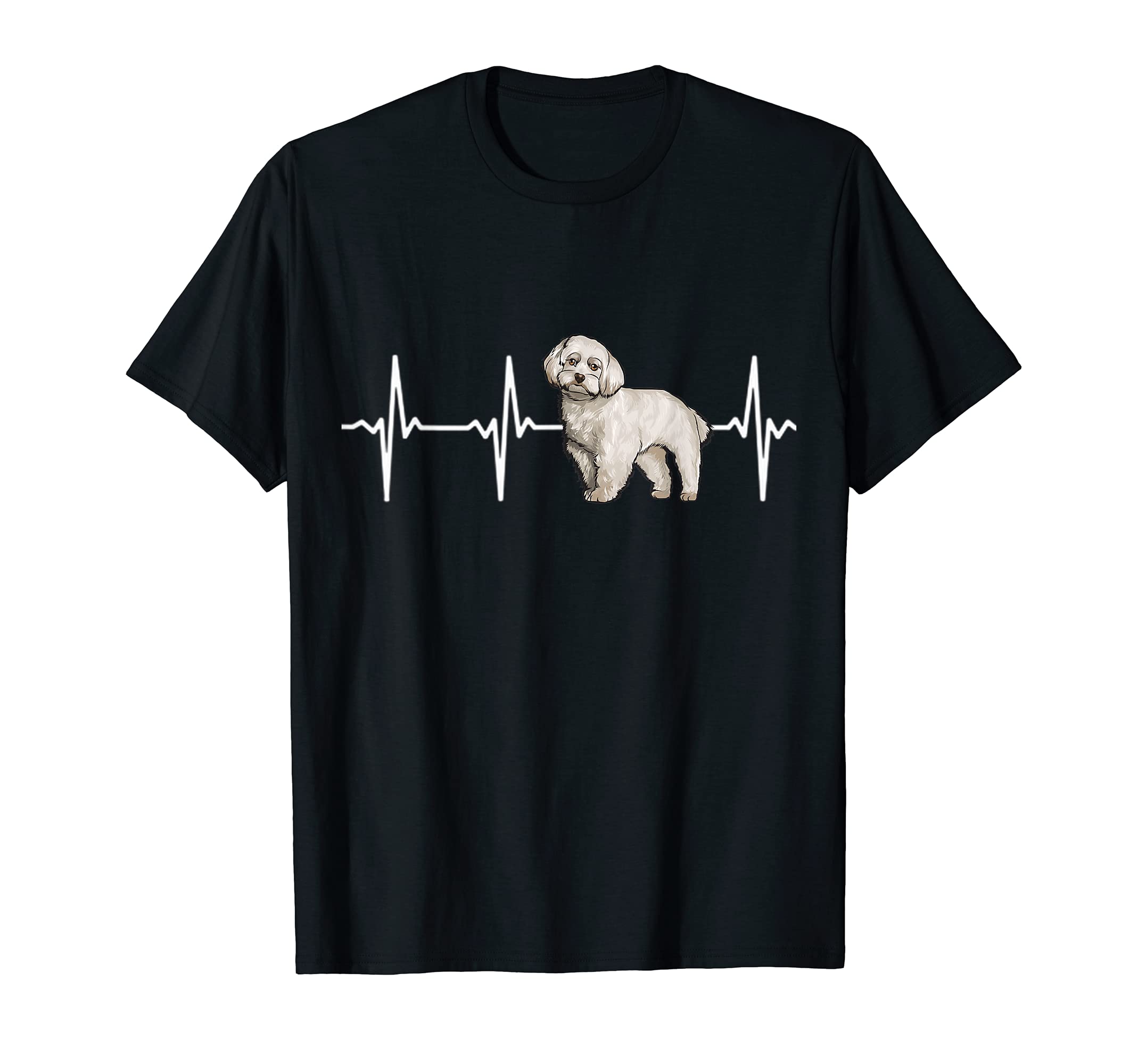 Maltese Heartbeat Love My Dog T-Shirt