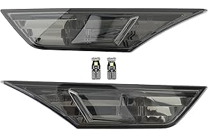 AUTOKAY Side Marker Lamp Turn Signal Light W/Led Bulbs Fits for Honda Civic 2016-2021-Smoke