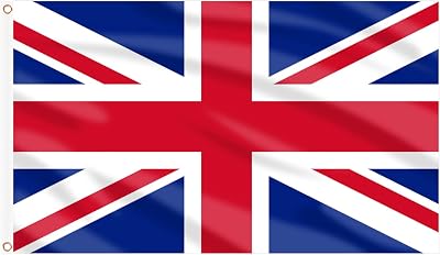 AhfuLife Union Jack Flag 5ft x 3ft Double-Sided with Brass Eyelets