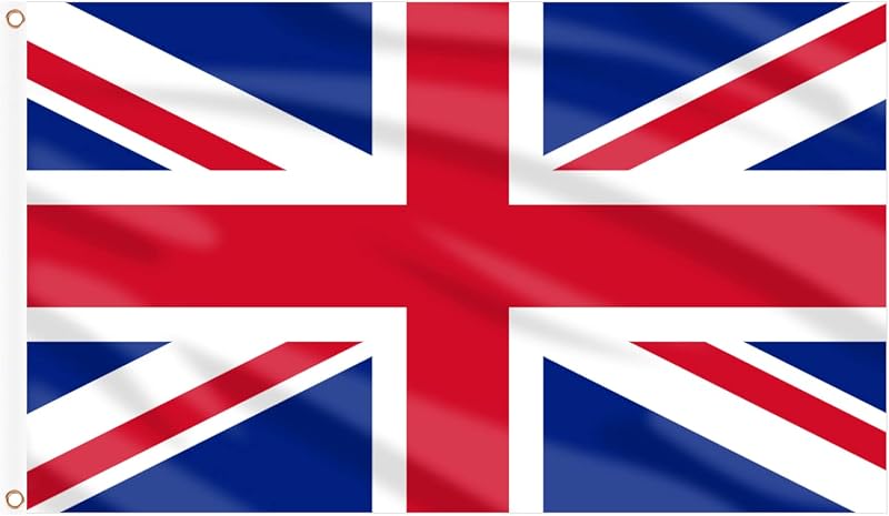 AhfuLife Union Jack Flag 5ft x 3ft Double-Sided with Brass Eyelets