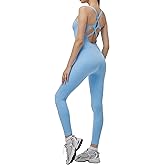 LOVESOFT Women's Sleevesless Bodysuit Dance Unitard, Backless Bodycon Rompers Jumpsuits for Workout Yoga