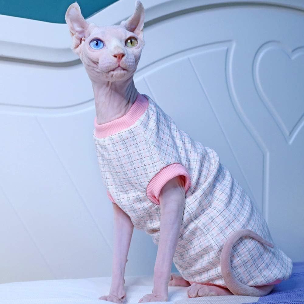 Amazon スフィンクス無毛猫の服かわいい通気性の夏の猫の服の服夏の綿100 の柔らかい猫のベスト猫の服 Xiangen 服 アクセサリー 通販